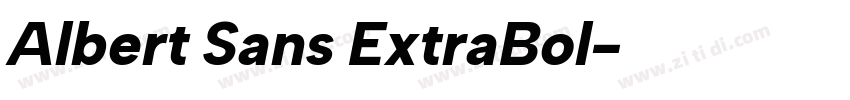 Albert Sans ExtraBol字体转换